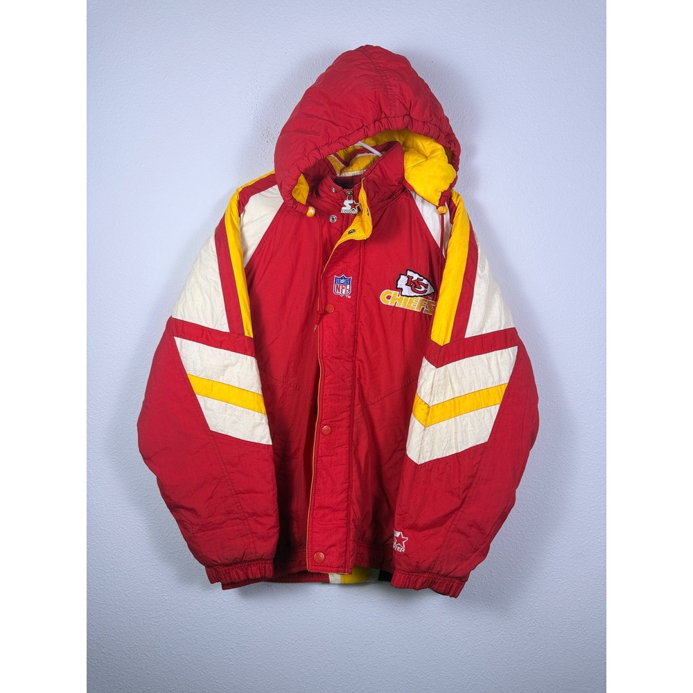 Vintage Starter NFL Kansas City Chiefs Pro Line Puffer Jacket Red Mens Medium